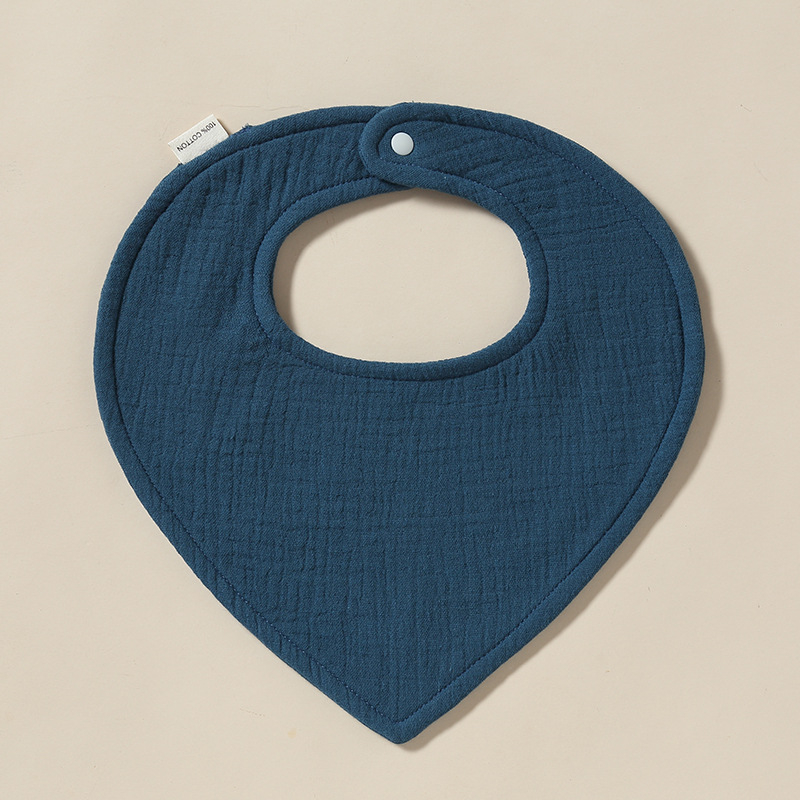 Trojuholníková utierka na sliny pre dojčatá, bavlna >95%, savá, jednofarebný vzor