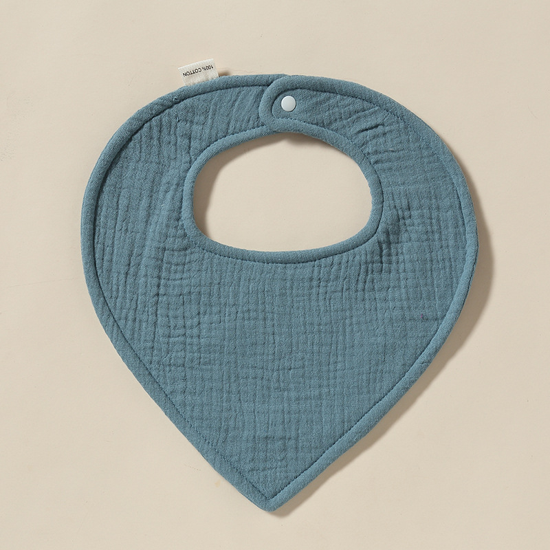 Trojuholníková utierka na sliny pre dojčatá, bavlna >95%, savá, jednofarebný vzor