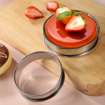 3-dielny set formičiek na donuty, ručne tlačené, nerezová oceľ, kruhové formy na pečenie