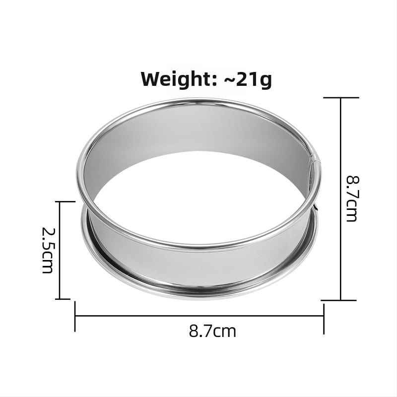 3-dielny set formičiek na donuty, ručne tlačené, nerezová oceľ, kruhové formy na pečenie