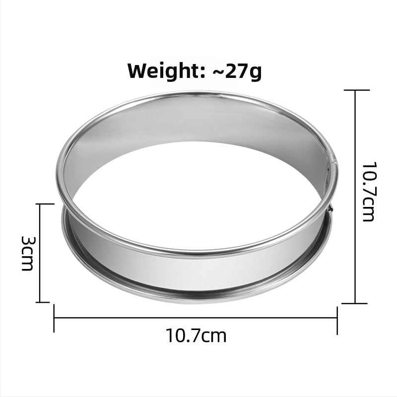 3-dielny set formičiek na donuty, ručne tlačené, nerezová oceľ, kruhové formy na pečenie