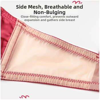 Бюстгальтер — нейлонова основна материя; чашка 3/4; тънка формована чашка; фиксирани двойни презрамки; функция: събиране