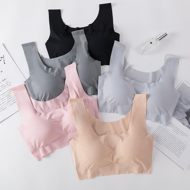 Szőrés nélküli, vezeték nélküli push-up sportmelltartó mellény-stílusban, formázott kosarakkal; külső anyag nylon 70–80%, bélés elasztán 25%, acélgyűrű nélkül