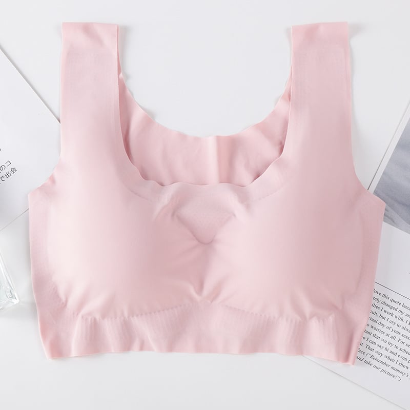 Szőrés nélküli, vezeték nélküli push-up sportmelltartó mellény-stílusban, formázott kosarakkal; külső anyag nylon 70–80%, bélés elasztán 25%, acélgyűrű nélkül