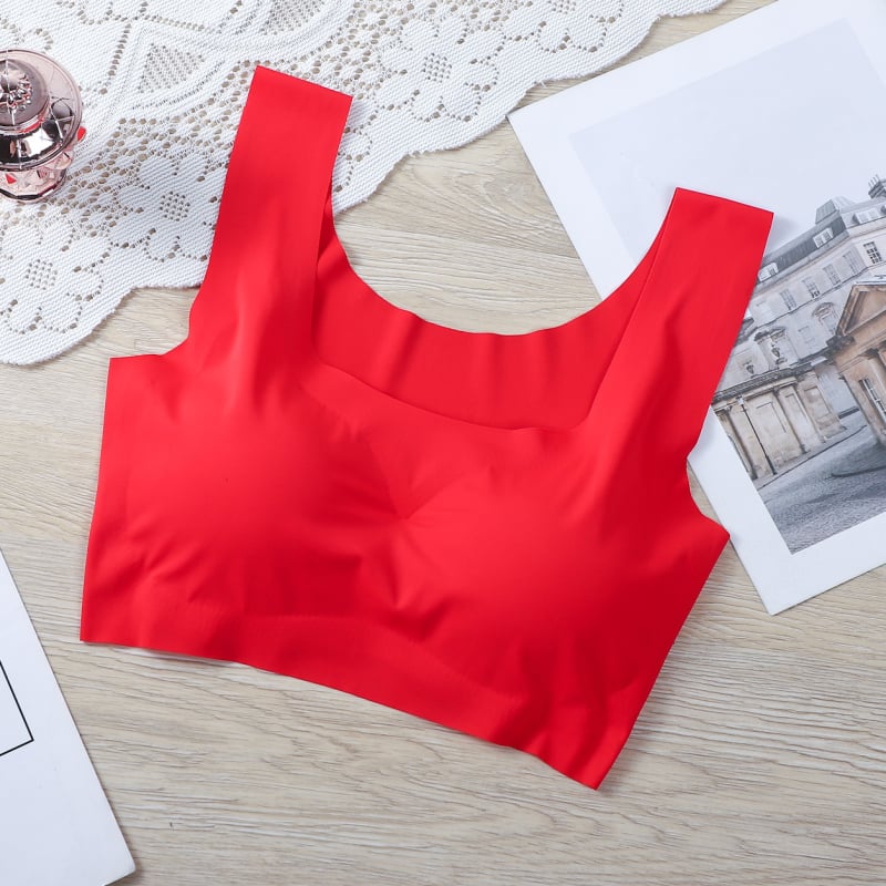 Szőrés nélküli, vezeték nélküli push-up sportmelltartó mellény-stílusban, formázott kosarakkal; külső anyag nylon 70–80%, bélés elasztán 25%, acélgyűrű nélkül