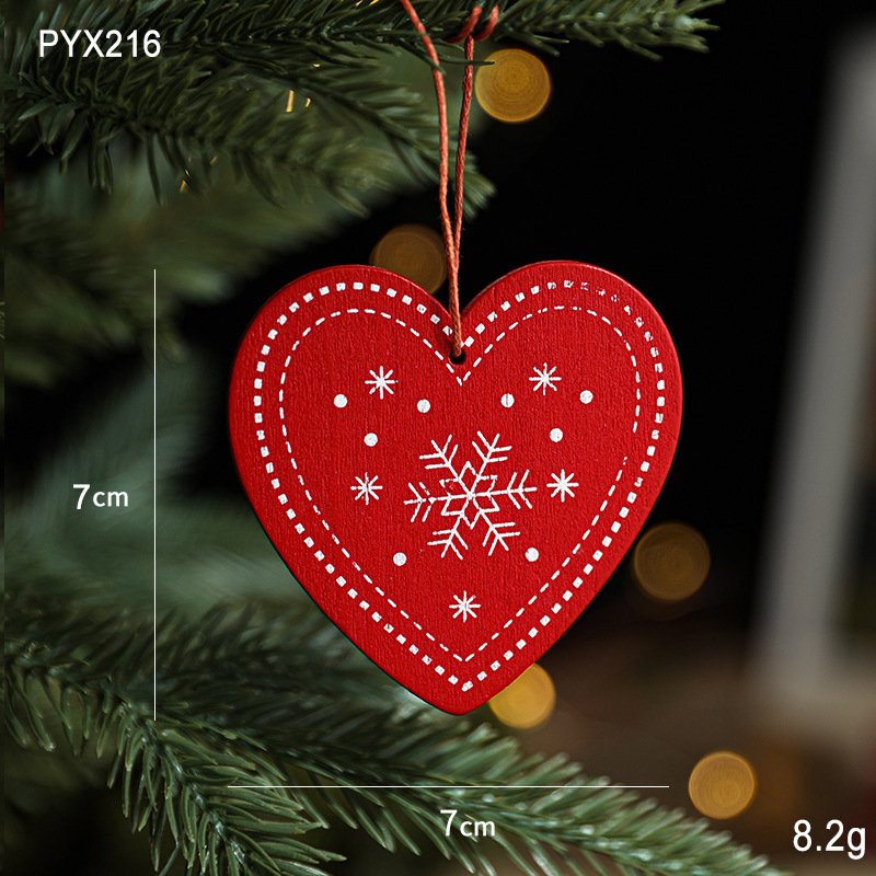 Drevená karikatúrna ozdoba Santa Clausa so snehovou vločkou – scénické vianočné dekorácie