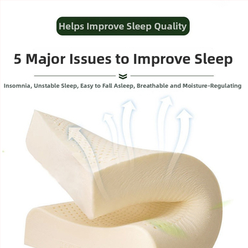 BaoShiKang Prírodný latexový vankúš, obdĺžnikový tvar, 1–2 kg, obsah latexu >90%