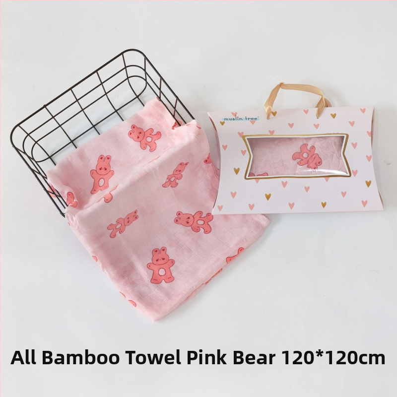 Muslintree/Cotton Tree Bambusové vlákno – Letný prebalovacia šatka pre novorodencov, vzor zvierat/animovaný