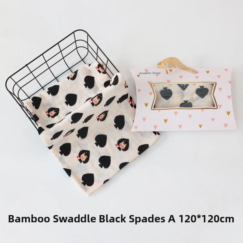 Muslintree/Cotton Tree Bambusové vlákno – Letný prebalovacia šatka pre novorodencov, vzor zvierat/animovaný