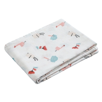 Zavinovacia osuška z bambusových vlákien (74% bambus, 26% bavlna), leto, pre dojčatá a malé deti, vzory: zvieratá, kreslené postavičky, kvety