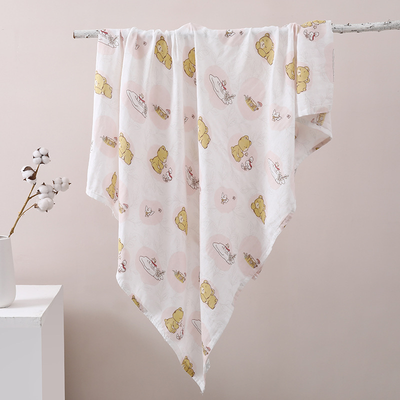 Zavinovacia osuška z bambusových vlákien (74% bambus, 26% bavlna), leto, pre dojčatá a malé deti, vzory: zvieratá, kreslené postavičky, kvety