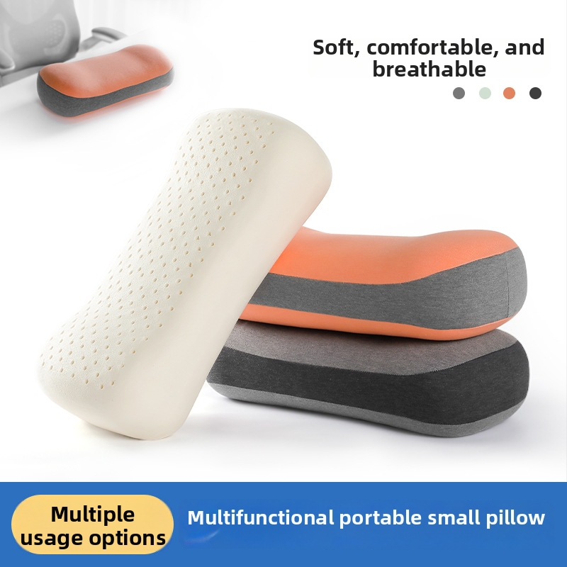 Prenosný vankúš z prírodného latexu na cestovanie, obsah latexu 80–90%, výška jadra 10–15 cm, jednostranný fleece materiál, dostupná personalizácia