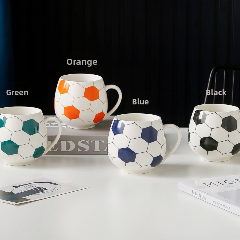 Κεραμική κούπα με θέμα το ποδόσφαιρο – Παγκόσμιο Κύπελλο, μάρκα Yishuangpin, στυλ Soccer Cup, κωδικός προϊόντος 1101