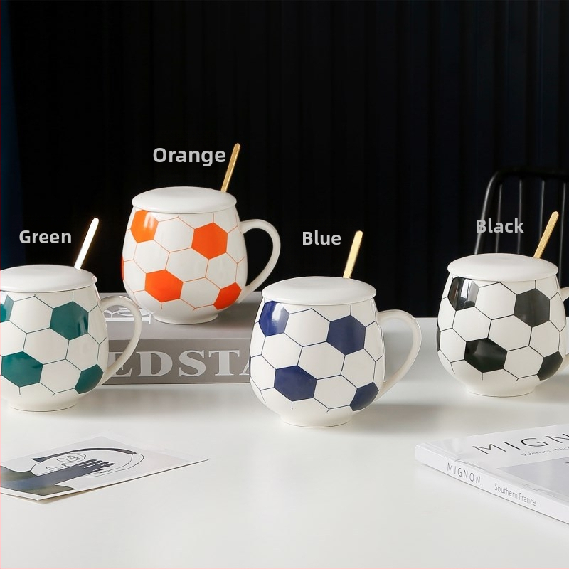 Κεραμική κούπα με θέμα το ποδόσφαιρο – Παγκόσμιο Κύπελλο, μάρκα Yishuangpin, στυλ Soccer Cup, κωδικός προϊόντος 1101