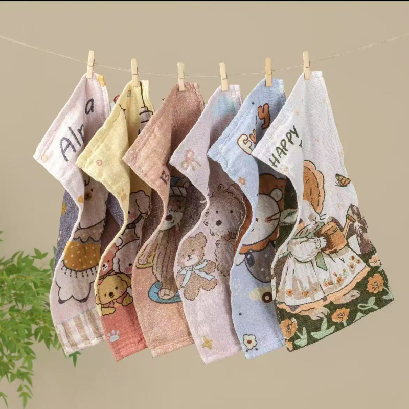 Βρεφική πετσέτα από βαμβάκι, ζακάρ ύφανση, 50-80 g, μάρκα Slanting Moon and Three Stars