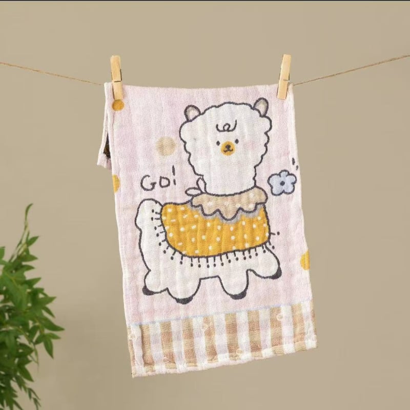 Бебешка памучна хавлия, жакардова тъкан, 50-80 г, марка Slanting Moon and Three Stars