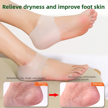 Silikónový ochranný kryt na päte s krémom na nohy | Materiál SBES | Celoročné použitie