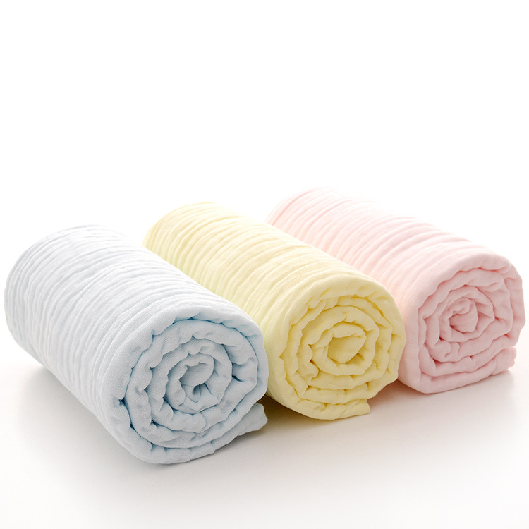 Šesťvrstvový gáza uterák na kúpanie pre batoľatá, čistá bavlna, široký lem, pre deti, mäkký a priedušný