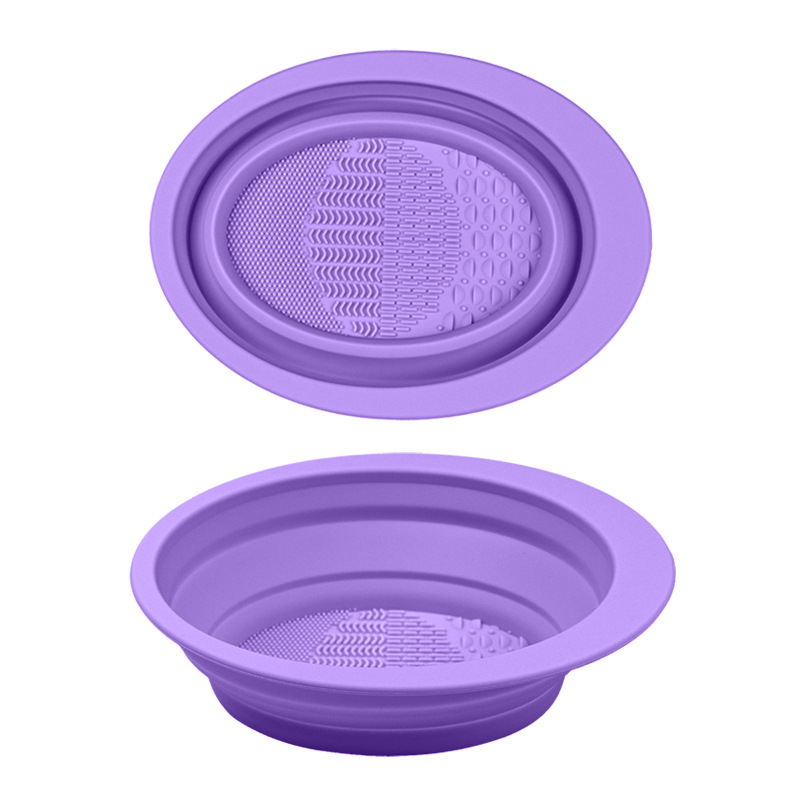 Καθαριστικό πινέλων μακιγιάζ από σιλικόνη, αναδιπλούμενο μπολ καθαρισμού, μοντέλο XMS01