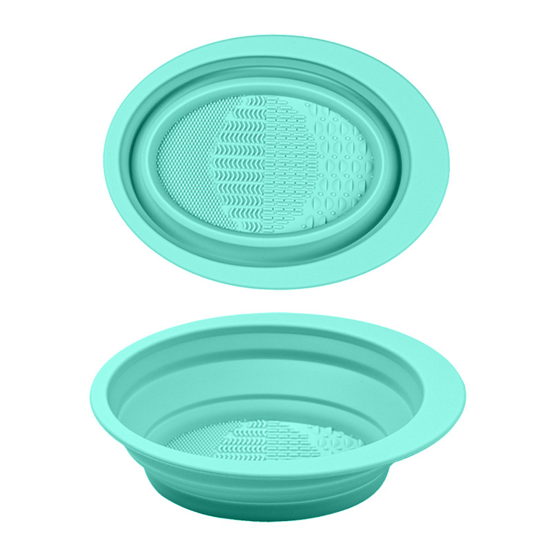 Καθαριστικό πινέλων μακιγιάζ από σιλικόνη, αναδιπλούμενο μπολ καθαρισμού, μοντέλο XMS01