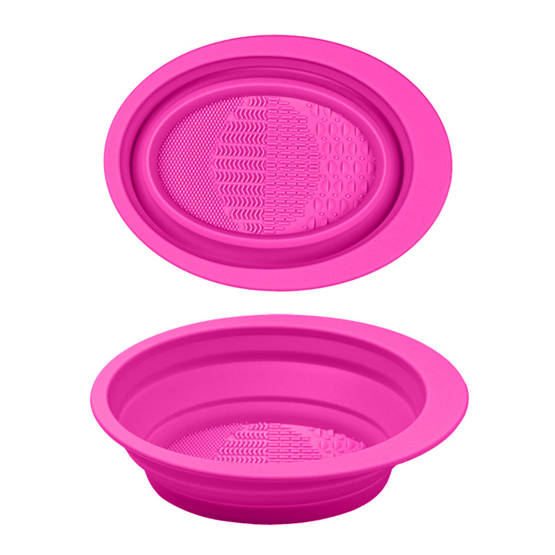 Καθαριστικό πινέλων μακιγιάζ από σιλικόνη, αναδιπλούμενο μπολ καθαρισμού, μοντέλο XMS01