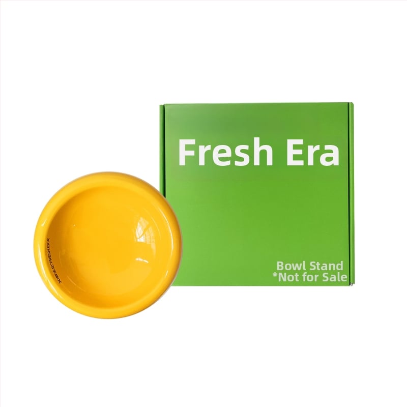 Керамична двуфункционална купа за храна и вода за котки — Naughty марка, без автоматично подхранване