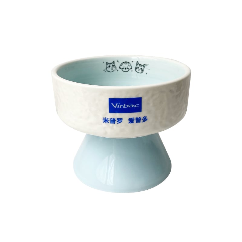 Керамична двуфункционална купа за храна и вода за котки — Naughty марка, без автоматично подхранване