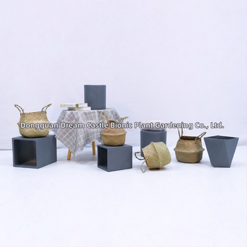 Vnútorná krajinná dekorácia: betónový kvetináč, nordický štýl, podlahový typ, vhodné pre kancelárie, hotely a domáce bývanie