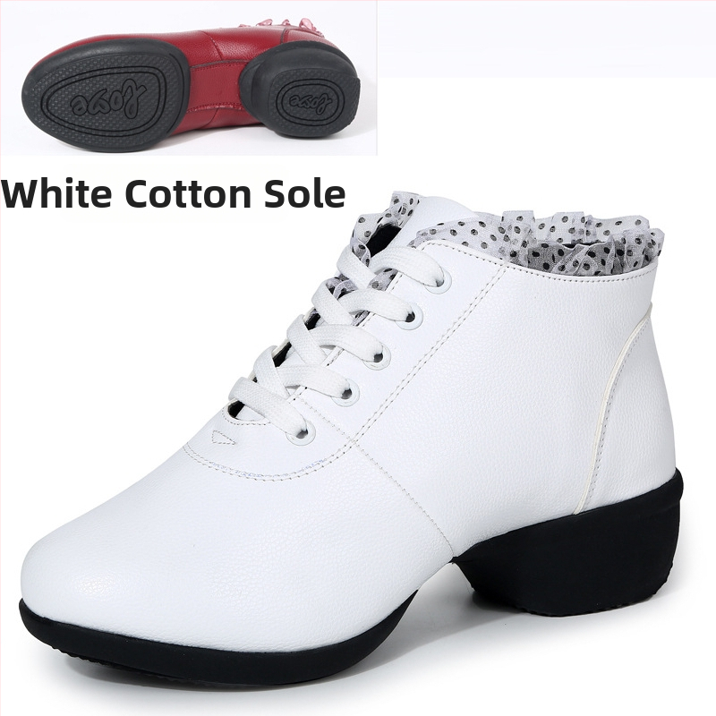 Dámske tanečné topánky so strednou pätou, sieťovaný vršok, gumová podrážka, priedušné, na balet, moderný tanec, latin