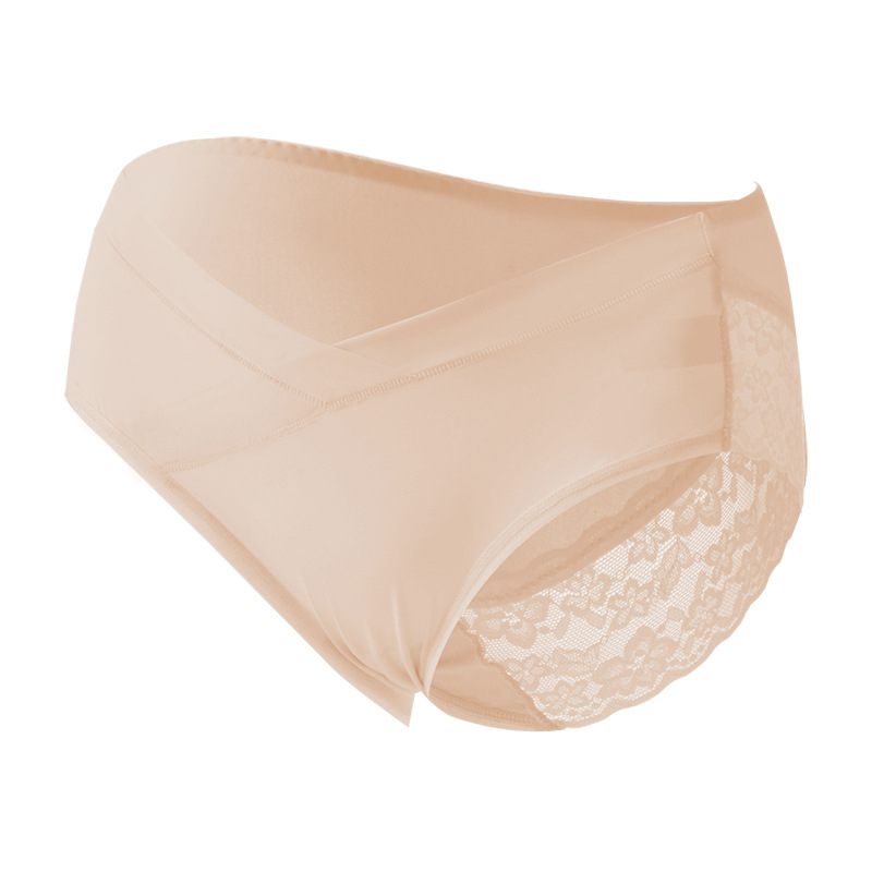 Tehotenské nohavice s V-tvarnou oporou brucha, nízka pás, pletené z nylonu s bavlnenou podšívkou, 51–60D, 80–90% nylon