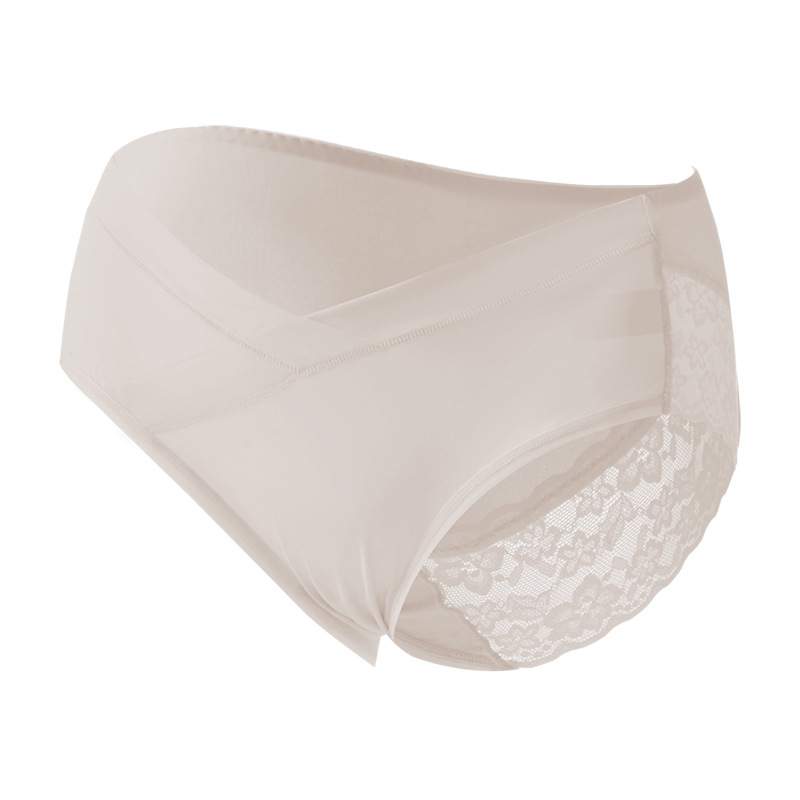 Tehotenské nohavice s V-tvarnou oporou brucha, nízka pás, pletené z nylonu s bavlnenou podšívkou, 51–60D, 80–90% nylon