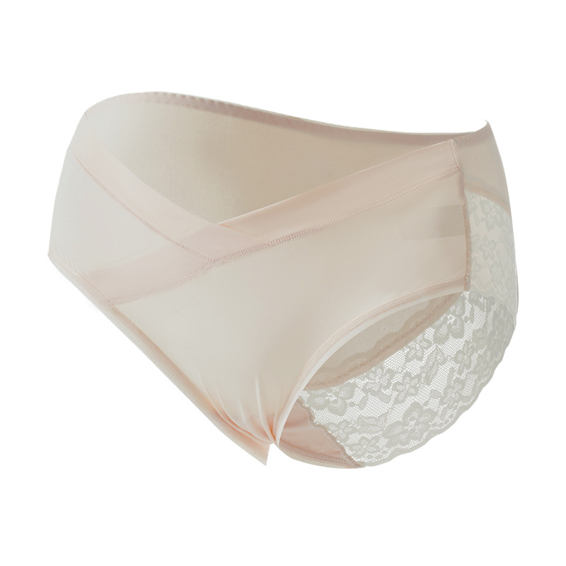 Tehotenské nohavice s V-tvarnou oporou brucha, nízka pás, pletené z nylonu s bavlnenou podšívkou, 51–60D, 80–90% nylon