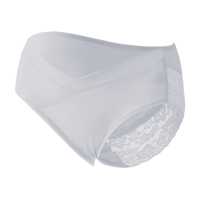 Tehotenské nohavice s V-tvarnou oporou brucha, nízka pás, pletené z nylonu s bavlnenou podšívkou, 51–60D, 80–90% nylon