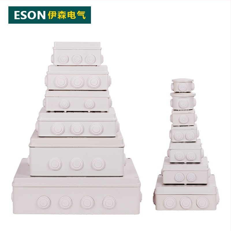 ESON Electric plastmasas ūdensizturīga savienojumu kaste ārējai lietošanai – barošanas/izplatīšanas kārba, rūpniecības iekārta, pēc pasūtījuma