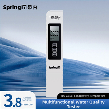 Trojnásobný TDS/EC tester s teplomerom pre analýzu kvality vody, plastové telo, vhodný na meranie výstupu z vodného čističa.
