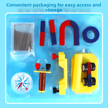 Magnetická súprava pre základnú školu na vedecké experimenty s kompasom — didaktické pomôcky; Rozsah: základná škola veda; Aplikácia: vnútorné aj vonkajšie prostredie; Materiál: kov, magnet, plast; Hmotnosť: 234