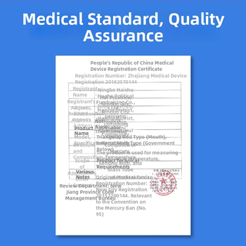 Teplomer s lekárskou kvalitou, veľký displej, sklenený, Sanshan, balenie 1 krabica