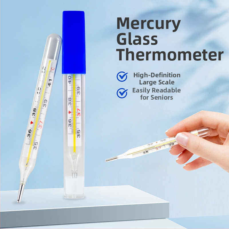 Meditsiiniklassi termomeeter suure ekraaniga, klaasist, Sanshan, pakend 1 karp