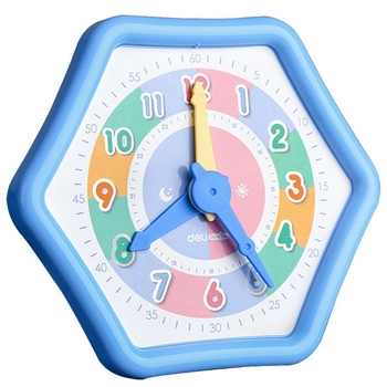 Deli model hodín pre základnú školu – učebné pomôcky pre hodiny a aritmetiku, z plastu, vhodné pre deti 4–6 rokov.