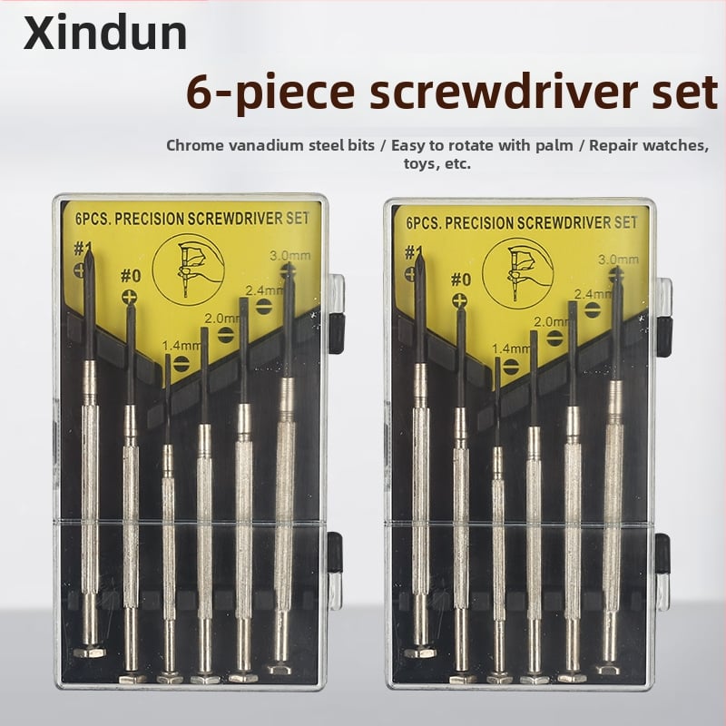Xinton sada skrutkovačov na hodinky – mini presné skrutkovače na opravu hodiniek a okuliarov, CRV materiál, určené na opravy a telekomunikačná údržba
