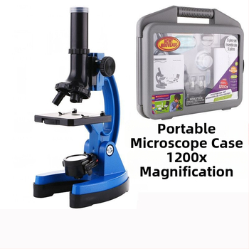 Bioloogiline mikroskoop lastele ja õpilastele, metallkorpus, valgustus, suure suurendusega