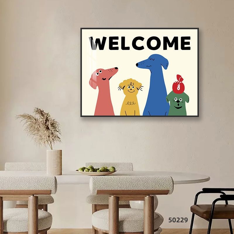 Dekoratívny obraz pre elektrický merací box - motív cartoon anime, zavesný typ s rámom PS, krištáľové plátno, nordický štýl