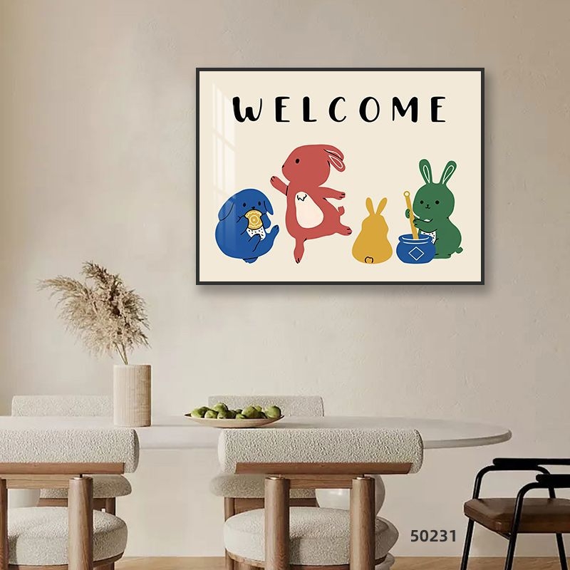 Dekoratívny obraz pre elektrický merací box - motív cartoon anime, zavesný typ s rámom PS, krištáľové plátno, nordický štýl