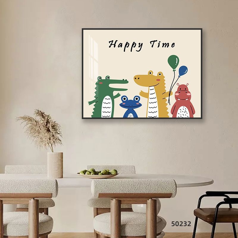 Dekoratívny obraz pre elektrický merací box - motív cartoon anime, zavesný typ s rámom PS, krištáľové plátno, nordický štýl