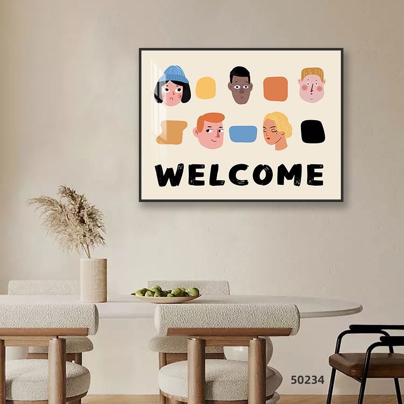 Dekoratívny obraz pre elektrický merací box - motív cartoon anime, zavesný typ s rámom PS, krištáľové plátno, nordický štýl