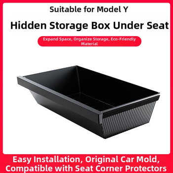 Tesla Model Y zem sēdekļa uzglabāšanas kastīte – ABS, ūdensizturīga, uzstādīšana pie sēdekļa