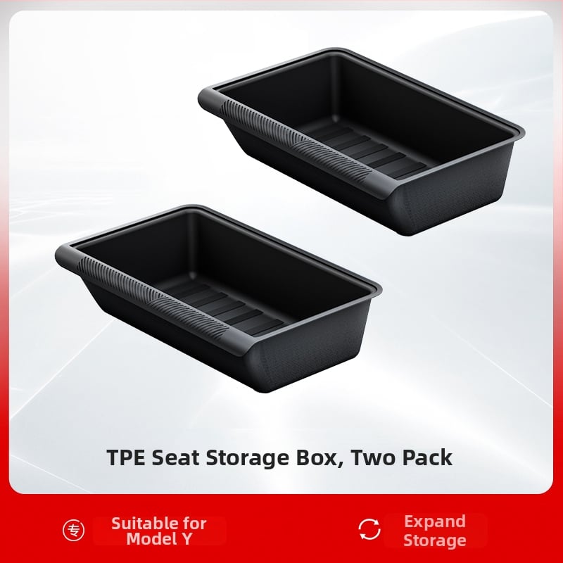 Tesla Model Y zem sēdekļa uzglabāšanas kastīte – ABS, ūdensizturīga, uzstādīšana pie sēdekļa