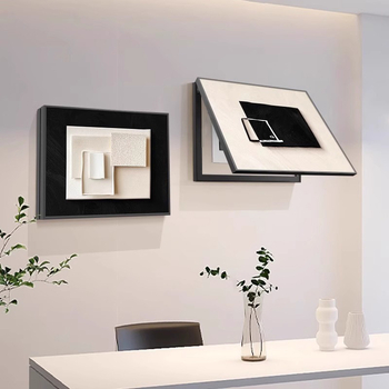 Moderné minimalistické abstraktné nástenné dielo pre elektrický rozvádzač, rám, jednopanélový plátenný panel s Crystal Film povrchom