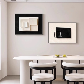 Moderné minimalistické abstraktné nástenné dielo pre elektrický rozvádzač, rám, jednopanélový plátenný panel s Crystal Film povrchom