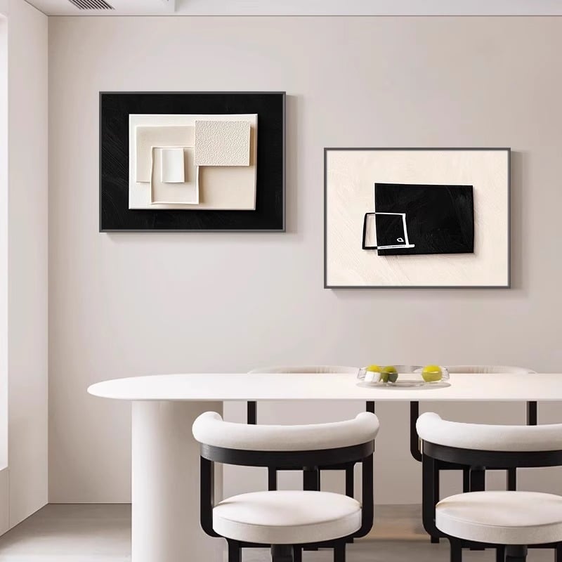 Moderné minimalistické abstraktné nástenné dielo pre elektrický rozvádzač, rám, jednopanélový plátenný panel s Crystal Film povrchom